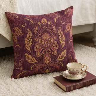 Damask Druckwirbelkissen Kissen
