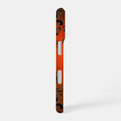 DAMASK EDMEL MONOGRAM orange schwarz violett iPhone 16 Hülle (Rechte Seite)