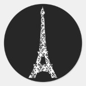 Damask Eiffel Tower Sticker (Vorderseite)