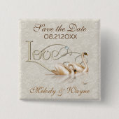 Damask Elegance Button (Vorderseite)