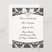 Damask Elegance Hochzeitskarten Einladung (Vorne/Hinten)