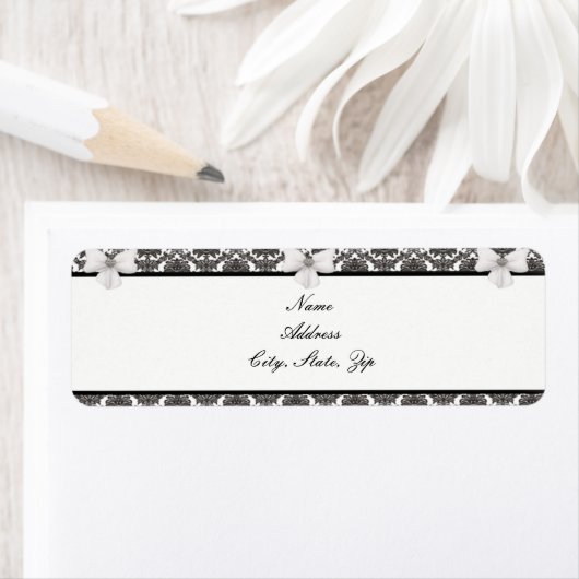 Damask Elegance Wedding Address Labels (Insitu)
