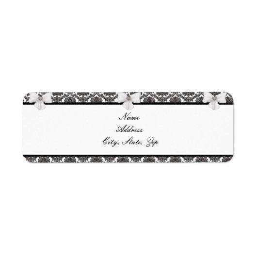 Damask Elegance Wedding Address Labels (Vorne)
