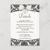 Damask Elegance Wedding Details Begleitkarte (Vorderseite)