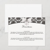 Damask Elegance Wedding Direction Cards Begleitkarte (Vorne/Hinten)