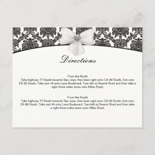 Damask Elegance Wedding Direction Cards Begleitkarte