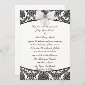 Damask Elegance Wedding Einladung (Vorne/Hinten)