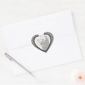 Damask Elegance Wedding Heart Stickers (Umschlag)