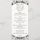Damask Elegance Wedding Menu Card Menükarte (Vorderseite)