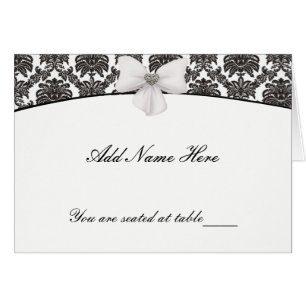 Damask Elegance Wedding Place Cards