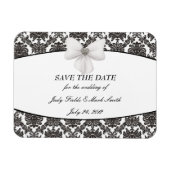 Damask Elegance Wedding Save the Date Magnet (Horizontal)