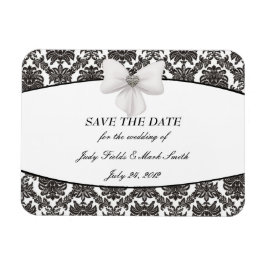 Damask Elegance Wedding Save the Date Magnet