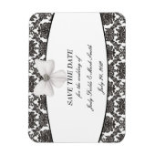 Damask Elegance Wedding Save the Date Magnet (Vertikal)