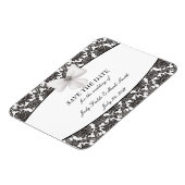 Damask Elegance Wedding Save the Date Magnet (Linke Seite)