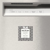 Damask Elegance Wedding Save the Date Magnet (In Situ (Geschirrspüler))