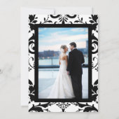 Damask Elegant Formal Wedding Ankündigung (Rückseite)
