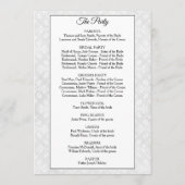Damask Elegant Formal Wedding Program Programm (Rückseite)