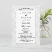 Damask Elegant Formal Wedding Program Programm (Stehend Vorderseite)