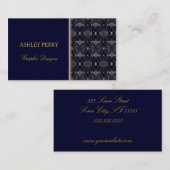 Damask Elegante Visitenkarte (Vorne/Hinten)