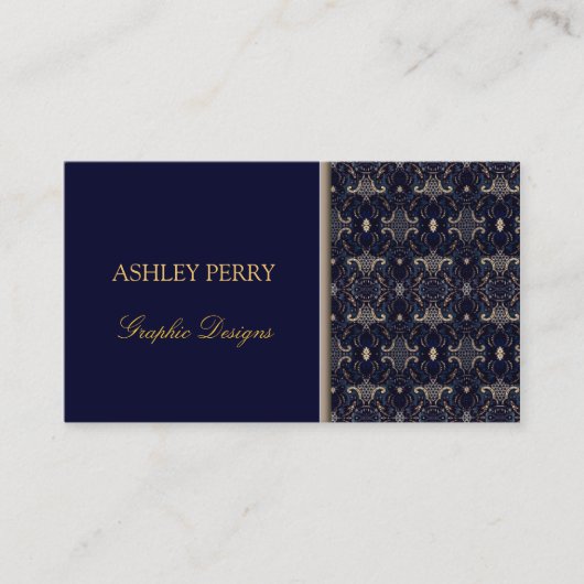 Damask Elegante Visitenkarte (Vorderseite)