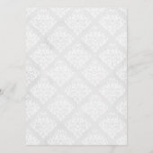 Damask Elegantes Hochzeitstichtabelle mit minimale (Rückseite)