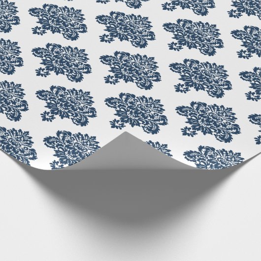 Damask Elegantes Muster Geschenkpapier (Ecke)