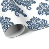 Damask Elegantes Muster Geschenkpapier (Rolleneckpunkt)