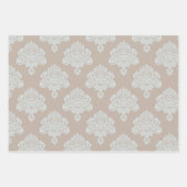 Damask Elegantes Mustertrennpapier Geschenkpapier Set (Vorderseite 3)