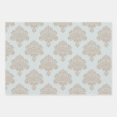 Damask Elegantes Mustertrennpapier Geschenkpapier Set (Vorderseite)