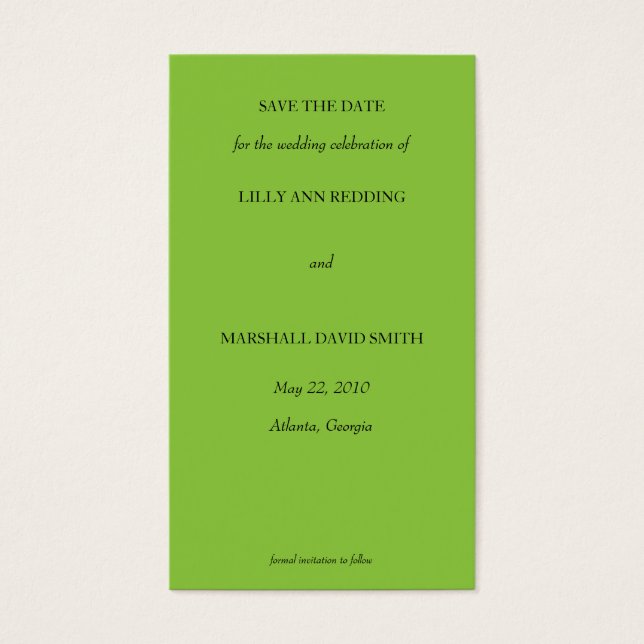 Damask Envy Save the Date Card (Vorderseite)