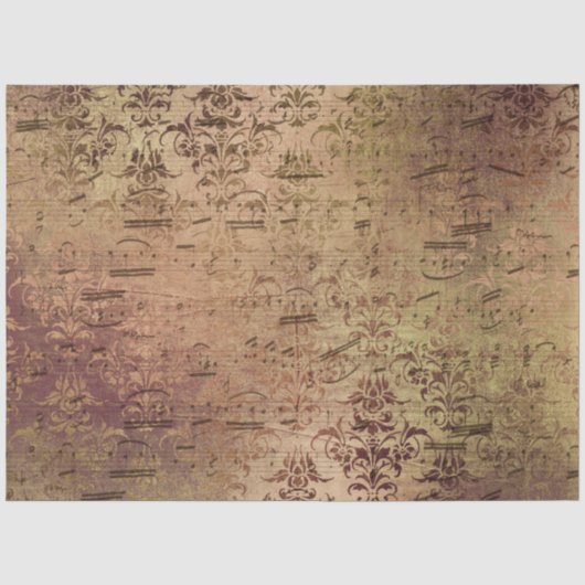 Damask Ephemera Design Serie #11 Seidenpapier (Vorderseite)