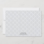 Damask Erste Kommunion Einladung (Rückseite)