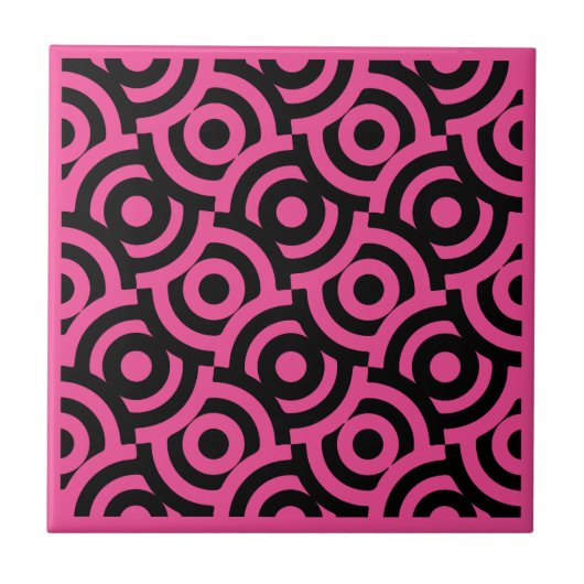 Damask Fabric Decorative Print Fliese (Vorderseite)