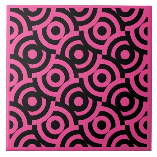 Damask Fabric Decorative Print Fliese (Vorderseite)