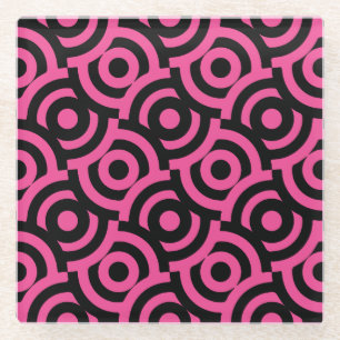Damask Fabric Decorative Print Glasuntersetzer