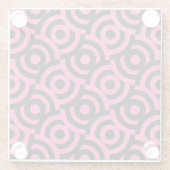 Damask Fabric Decorative Print Glasuntersetzer (Rückseite)