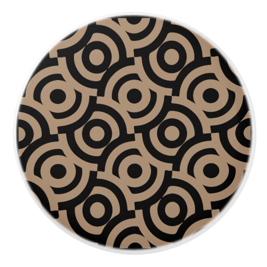 Damask Fabric Decorative Print Keramikknauf (Vorderseite)
