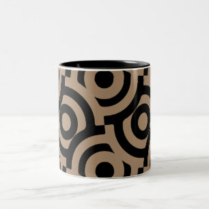 Damask Fabric Decorative Print Zweifarbige Tasse