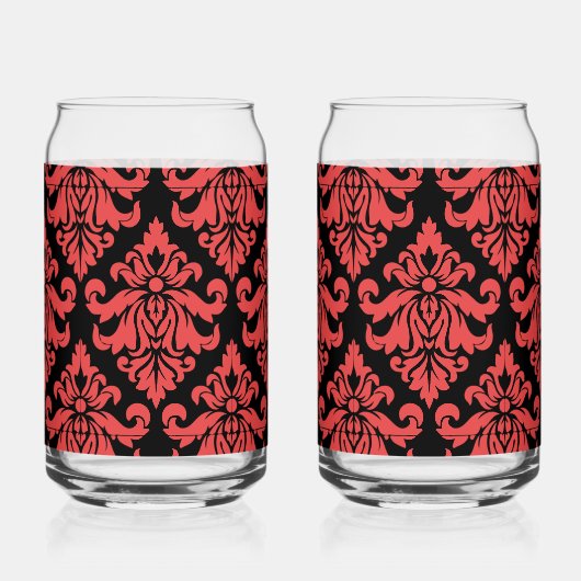 Damask Fabric dekoriert Print Dosenglas (Vorderseite)