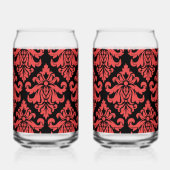 Damask Fabric dekoriert Print Dosenglas (Rückseite)