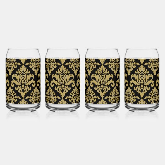 Damask Fabric dekoriert Print Dosenglas (Vorderseite)