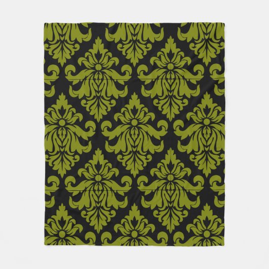 Damask Fabric dekoriert Print Fleecedecke (Vorderseite)