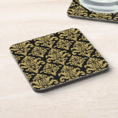 Damask Fabric dekoriert Print Getränkeuntersetzer (Linke Seite)