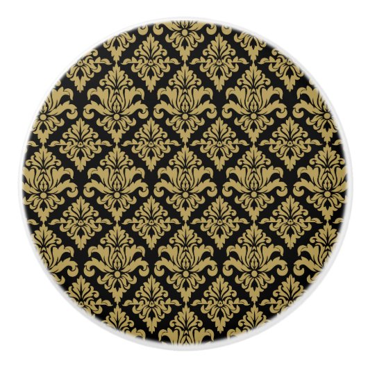 Damask Fabric dekoriert Print Keramikknauf (Vorderseite)