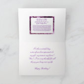 Damask February Gemstone Birthday Greeting Card Karte (Innenseite)