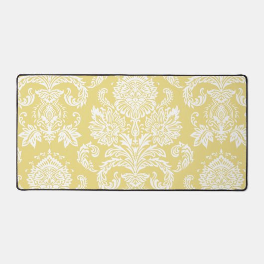 Damask Flachs Einfache Vollfarbe Schreibtischunterlage (Vorderseite)