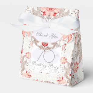 Damask Floral 70. Geburtstag Vielen Dank Geschenkschachtel