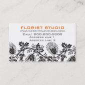 Damask Floral Business Cards Visitenkarte (Rückseite)