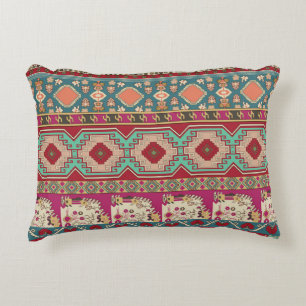 Damask Floral Geometric Colorful Patchwork Dekokissen