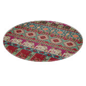 Damask Floral Geometric Colorful Patchwork Schneidebrett (Ecke)